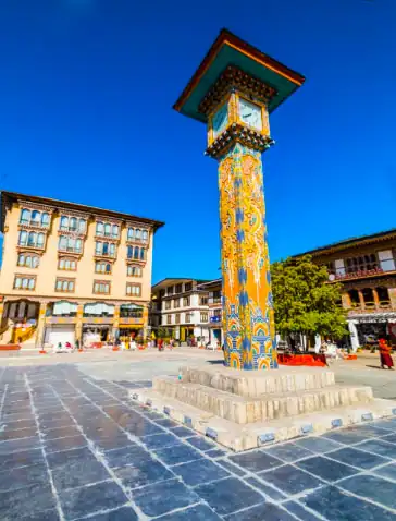 Get Tailored Bhutan itinerary from Kolkata and visit Clock Tower, Thimphu