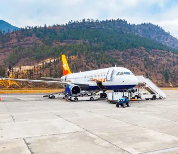 mumbai to bhutan tour with flight land at paro international airport
